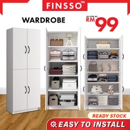 Finsso : 2 Door &amp; 4 Door Wooden Wardrobe / Cabinet / Almari Baju / Shoe rack (Customize Available)