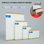 ROWAN1 Display Frame, Wall Mounted Magnetic Certificate Frame, Acrylic A3/A4/A5 Transparent Business