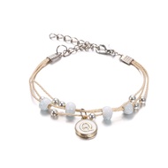 Christmas Gift Ideas Original Ceramic Jewelry Simple Letter Bracelets For Women Alphabet Bracelet Bangle Jewelry Set