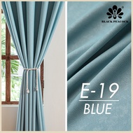 BlackPeacock【Ready Stock】Esquisse Series /Soft Thick Velvet Curtain /90–99% Blackout / Langsir Hotel
