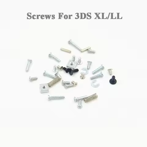 1x Complete Screw Screws Sets for 3DSLL 3DS LL 3DS XL Full set of screws + metal parts LR spring nut