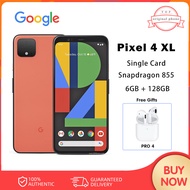 Google Pixel 4 XL สหรัฐรุ่น6.3นิ้วปลดล็อคโทรศัพท์มือถือ Octa Core ซิมเดียว4G LTE โทรศัพท์มือถือ Android 6GB 128 RAM กิ๊กกะไบต์รอมสมาร์ทโฟน