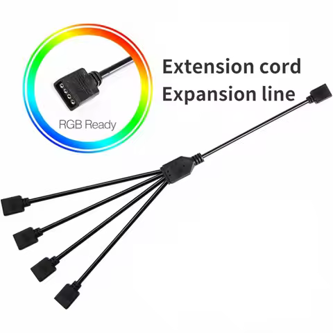 ARGB 5V 3Pin Extension Cable Adapter 30cm 1 To 1 2 3 4 5 12v 4pin RGB Splitter Cable for MSI A SUS A