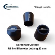 Chitose 7/ 8 inch Rubber Feet Model 22mm Hole DiameterPOLOS Round Iron Pipe Shelf Table and Chair Ba
