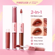 PINKFLASH #DoubleSense  2 In 1 dual-ended liquid matte lipstick velvet liptint waterproof high pigme
