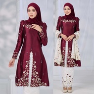 HIJABISTAHUB NADRA KURUNG Baju kurung kebarung shantung embroidery baju raya baju tunang nikah