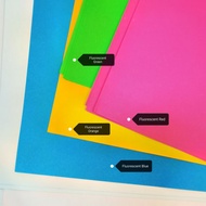 LARGE FLOURESCENT COLOR PAPER - FLINT PAPER - 100GSM - 4 COLORS MIX OF 12
