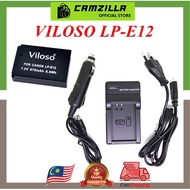 Viloso LP-E12 Battery / Charger for Canon EOS M10 EOS M2 EOS M 100D