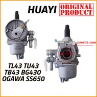 Original TL43 TU43 TB43 BG430 3WF-650 Grass Cutter Carburetor Mistblower Carburetor Mesin Pump Racun