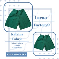 ok Lfnine Best Uniform Plain Short Back Gartherized for Boys Color Emerald Green Back to School