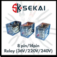 Relay 8 pin/14 pin (36V/220-240V/380-415V)