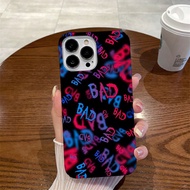 Trendy Red Blue English Label iPhone Phone Case Suitable for iPhone 11promax 15 12 13 14 11 pro 7 8 plus Phone Protective Case Shockproof Shockproof Hard Case 13 14 12 15 promax xr xs xsmax KDPY
