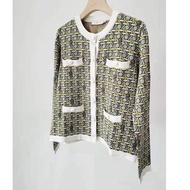代購 美國時尚品牌TORY BURCH編織幾何印花長袖針織外套