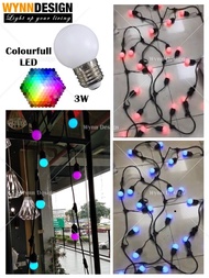 [1pc RGB LED Bulb] Wynn Design Lampu Hari Raya Lampu Warna Warni Lampu Kelip Kelip RGB Bulb Colourfu