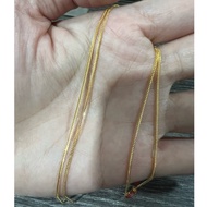 Rantai Leher Belut Bajet 2g+ Emas916