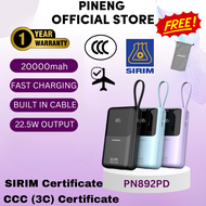 3c certificates approved Pineng Power Bank pn892pd(sirim cerfidicate ) 20000mAh PD 22.5W 20W Fast Ch