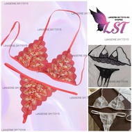 Sexy LACE BRALETTE 2-PIECE UNDERWEAR, THIN Chiffon LACE BRALETTE