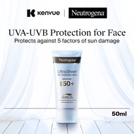 Neutrogena Ultra Sheer Face Lotion Spf 50 For Sun Protection 50ml - Daily-use Facial Sunscreen
