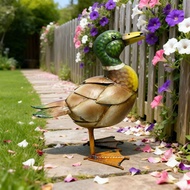 Retro Iron Duck Ornaments Balcony Garden Terrace Courtyard Outdoor Peacock Crane Garden Landscape De