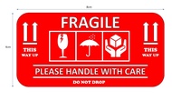 48pc Fragile Label 4x8cm Warning 5 in 1 Sticker Handle With Care Do Not Drop This Way Up Keep Dry – 