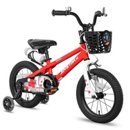 14 Inch Pluto Kids Bike with Training Wheels for Ages 3 4 5 Year Old Boys Girls Toddler Children BMX
