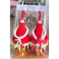 พานพุ่มสักการะ สีแดง เบอร์678 แบบเดี่ยว แบบคู่ มีของพร้อมส่ง จากโรงงาน