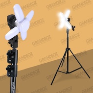 Yam Fan Lamp 4 Bulb 30W + Light Stand Fitting Bulb Lighting Holder Ring Single Socket E27 Umbrella H