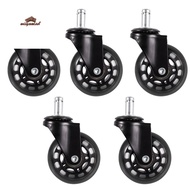 Office Chair Caster Wheels Roller Style Castor Wheel Replacement (2.5inches)