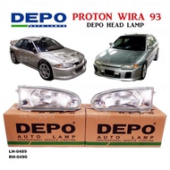 DEPO PROTON WIRA 92-07 HEAD LAMP // Lampu Kaca Glass Standard Fit : Wira Satria Putra Arena Mivec Ka