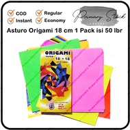 Large Origami Paper 18x18 Asturo Papercraft Foldable 18 x 18 Contents 50 Sheets