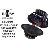 Speaker Komponen RDW 15 inch 15LS90 15 LS90 Coil 4"