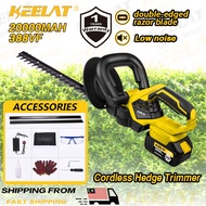 KEELAT Cordless Shrub Hedge Trimmer Machine Garden Pruning Shear Machine Plant Tree Trim Pokok Mesin