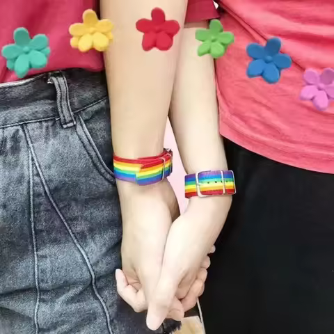 Nepal Rainbow Bracelet Couple's Weaving Bracelet Hand Strap Friendship Symbol Decorative Strap Light