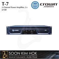 CROWN T-7 2 Channel Power Amplifier 2 x 700w (T7)