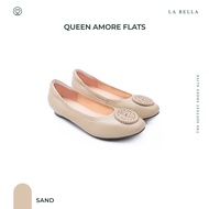 LA BELLA รองเท้าคัชชูหนังแกะ รุ่น QUEEN AMORE FLATS - SAND
