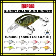 Rapala X-Light Crank Mid Runner / FNCM03 : ( 4g | 3.5cm | 1.8-2.1m )