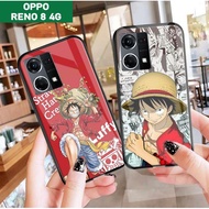 [H158] OPPO RENO 8 4G Glitter Softcase ONE PIECE Motif - OPPO RENO 8 4G Glass Case - Latest OPPO REN