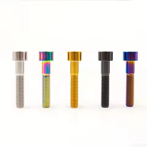 Titanium Bolt M5 x 10 12 16 18 20 23 25 30 35 40 45 50 55 60mm Screw for Bike MTB / Road Bicycle Sea