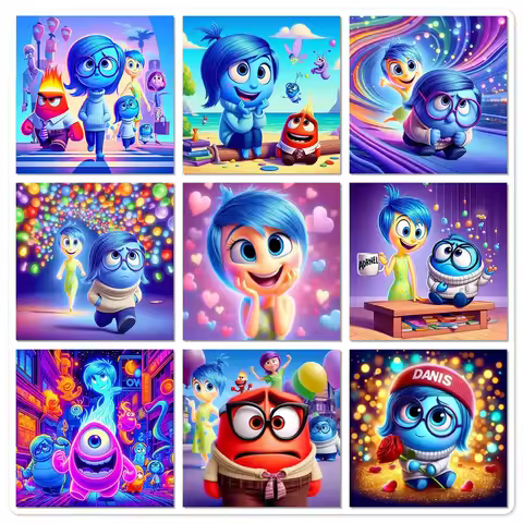 Disney Diamond Painting Inside Out Diamond Embroidery New Arrival Cartoon Mosaic Picture Rhinestones