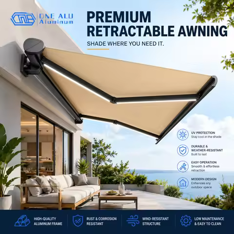 Retractable Awning Full Cassette Awning Outdoor Motorized
