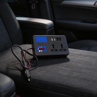 #Treasurebox>>12V 24V to 220V AC Power Inverter for Cars with Dual AC Sockets and USB Charging