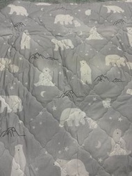 冷感 北極熊 床上用品 床墊 單人床100 cm ×200 cm 涼感 透氣 四邊固定帶