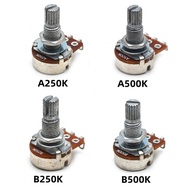 Guitar Potentiometer 1 Pcs 1/4' (6mm) 250K Or 500K Ohms A250K High Quality