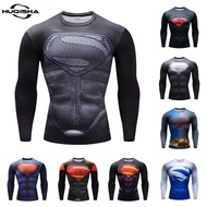 Superman 3D Printed T Shirt Men Compression GYM Sportswear Jersey Quick Dry Men Tshirt