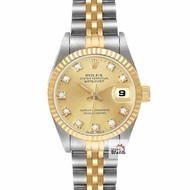 【大眾名錶】ROLEX 勞力士 69173 Datejust 女錶經典款 金十鑽面盤 舊包台 大眾名錶G239