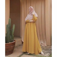[✅Ready] Amara Dress By Auroraclo Mustard Xl Siap Kirim (No Cc /