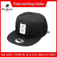 Original Polo Louie Men's Snapback Cap Box Logo Essential Black Hip Hop Hats Topi Lelaki