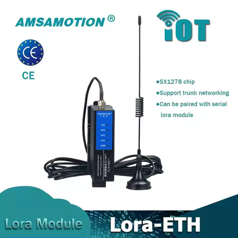 LORA-ETH Ethernet Port Modbus TCP UDP Client Transparent Transmission Server Module 433M RF Remote T