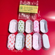 1pack = 800pcs Cupcake Cases LOTUS OVAL MEDIUM - Alas Kue Tart isi 800pcs - Alas Kue Chocolate Muffin Cupcake Paper - Alas Paper Cake Baking Cup - Cake Cases Paper Cupcake Cases Glasine Color Glasine Black Plain Flower