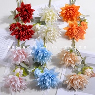 Simulation 3-Head Dahlia Home Wedding Decoration Lure Dahlia Simulation Flower Silk Flower
